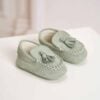 Mocasini Piele Intoarsa Babywalker Menta