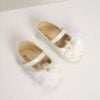 Pantofi Botez Floare Pene Ivoire