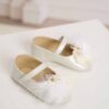 Pantofi Botez Floare Pene Ivoire 2