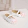 Pantofi Botez Floare Pene Ivoire