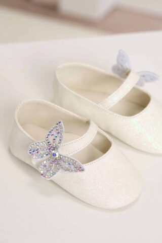 Pantofi Botez Fluture Ivoire