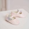 Pantofi Botez Fluture Roz