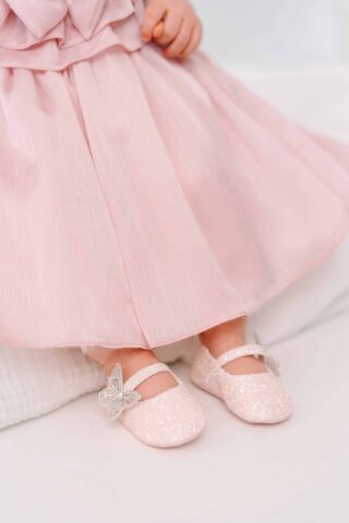Pantofi Botez Fluture Roz 6