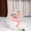 Rochita De Botez Rose Roz Vintage