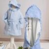 Set Complet Baita De A Doua Zi Muselina Bleu
