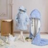 Set Complet Baita De A Doua Zi Muselina Bleu