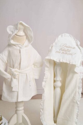 Set Complet Baita De A Doua Zi Muselina Ivoire 2