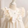 Truosou Complet Botez Fete Celeste Ivoire Maneca Scurta