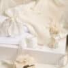 Truosou Complet Botez Fete Celeste Ivoire Maneca Scurta