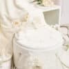 Truosou Complet Botez Fete Celeste Ivoire Maneca Scurta
