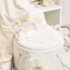 Truosou Complet Botez Fete Celeste Ivoire Maneca Scurta