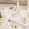 Truosou Complet Botez Fete Celeste Ivoire Maneca Scurta