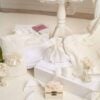 Truosou Complet Botez Fete Celeste Ivoire Maneca Scurta