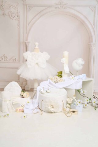 Trusou Complet De Botez Fete Divine Ivoire