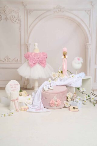 Trusou Complet De Botez Fete Divine Rose Roz