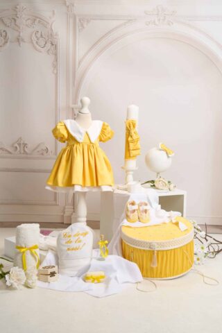 Trusou Complet De Botez Fete Valerie Galben