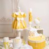 Trusou Complet De Botez Fete Valerie Galben