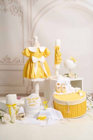 Trusou Complet De Botez Fete Valerie Galben