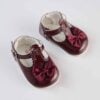 Pantofi Botez Fete Burgundy Cu Funda