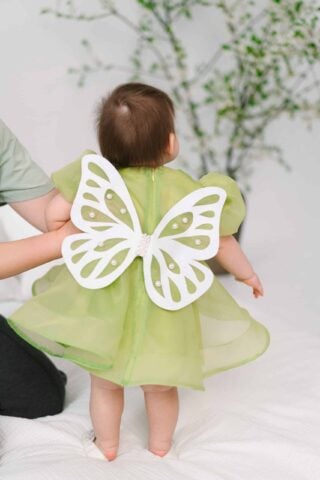 Rochie Aripi Botez Fete Verde