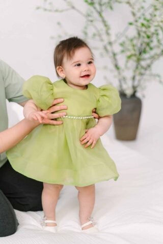 Rochie Aripi Botez Fete Verde