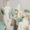 Trusou Complet De Botez Romeo Menta Cu Dungi