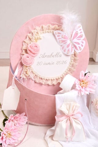Varianta Cu Personalizare Cufere Perle Personalizate Roz Vintage