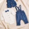 Costum De Botez Raiat Aris Albastru
