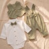 Costum De Botez Raiat Aris Verde Olive