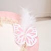 Cufar Catifea Botez Fete Roz Cu Fluture