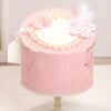 Cufar Catifea Botez Fete Roz Cu Fluture
