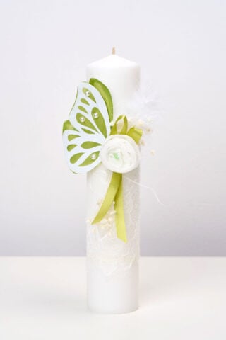 Lumanare De Botez Botez Fete Fluture Verde