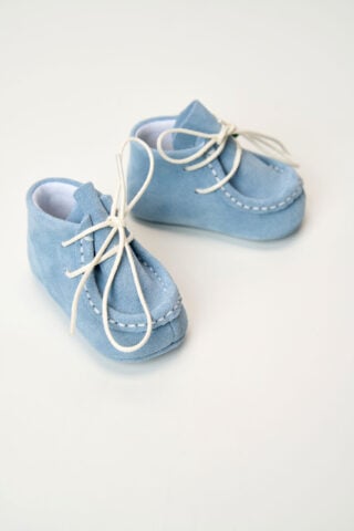 Mocasini Piele Intoarsa Blue Sky