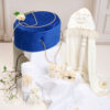 Pachet Botez Fete Cufar Buretat Oval Albastru Trusou