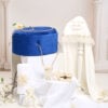 Pachet Botez Fete Cufar Buretat Oval Albastru Trusou
