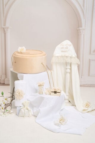 Pachet Botez Fete Cufar Buretat Oval Bej Trusou