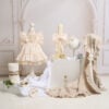 Set Esential De Botez Raza Borangic Roz Maneca Scurta