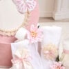 Trusou De Botez Cufar Cu Aripi Roz Mariposa