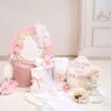 Trusou De Botez Cufar Cu Aripi Roz Mariposa