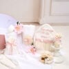 Trusou De Botez Cufar Cu Aripi Roz Mariposa