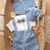 Costum De Botez Baieti Vara Amos Bleu