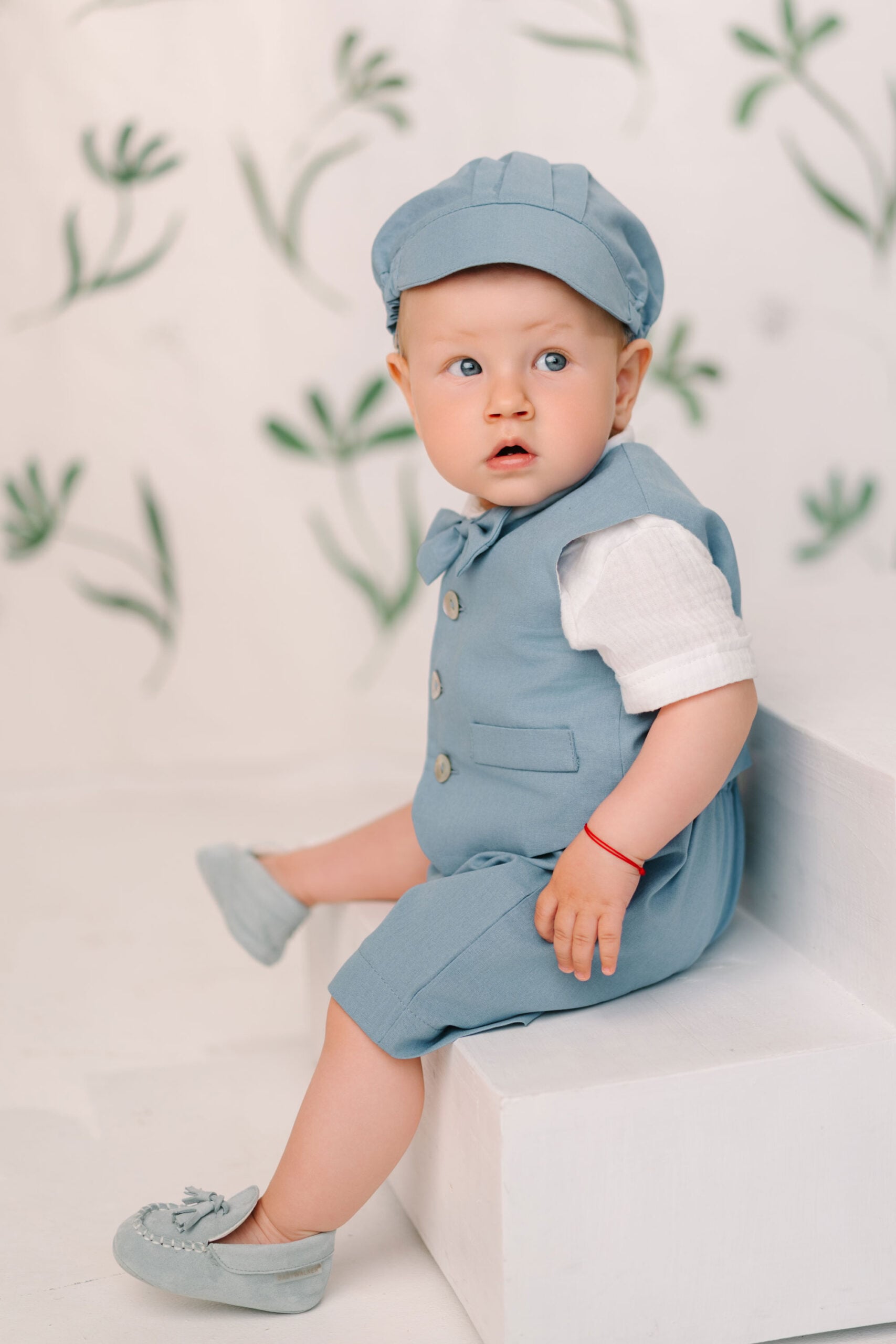 Costum botez Amos - bleu 3 Costum De Botez Baieti Vara Amos Bleu