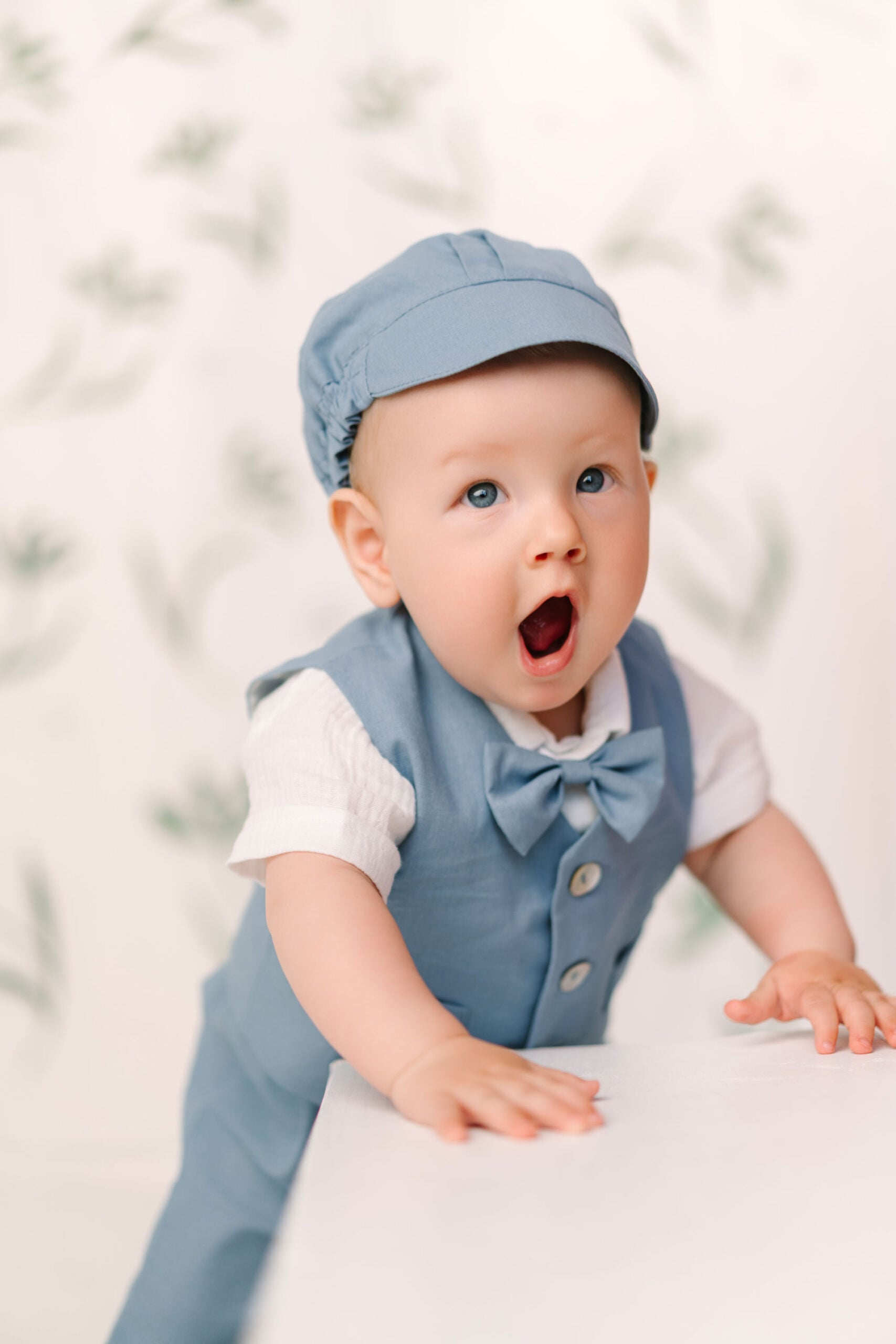 Costum botez Amos - bleu 5 Costum De Botez Baieti Vara Amos Bleu