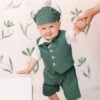 Costum De Botez Baieti Vara Amos Verde