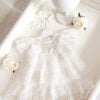 Rochita De Botez Claire Alb Maneca Scurta