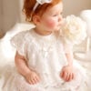 Rochita De Botez Claire Alb Maneca Scurta