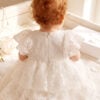 Rochita De Botez Claire Alb Maneca Scurta