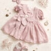 Rochita De Botez Fete Voal Fleur Rochie Ivoire Botez