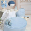 Trusou Complet De Botez Baiet Amos Albastru