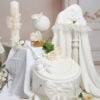 Trusou Complet De Botez Fete Claire Alb